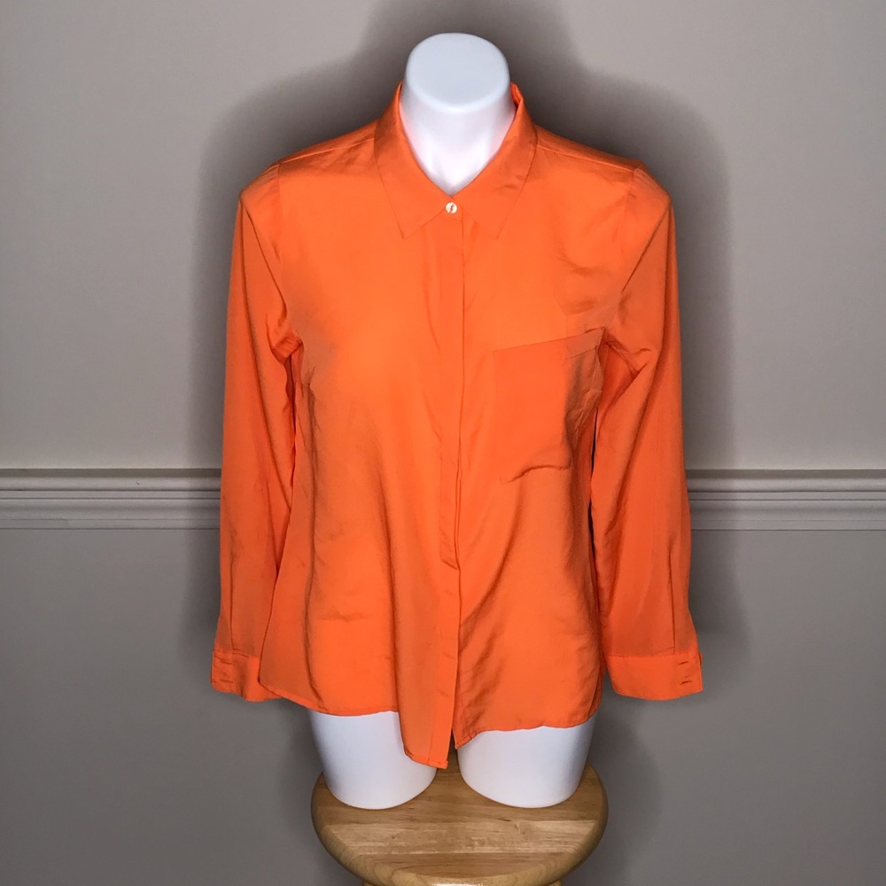 Worthington Vibrant Orange Women's Button Down Shirt
